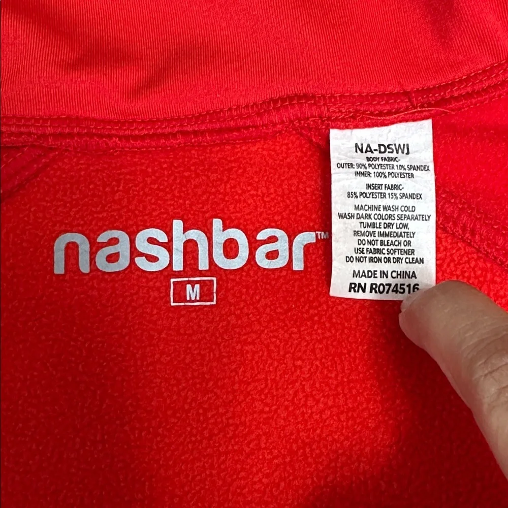 NASHBAR Men's Athletic Reflective Full‎ Zip Red Softshell Cycling Jacket Medium